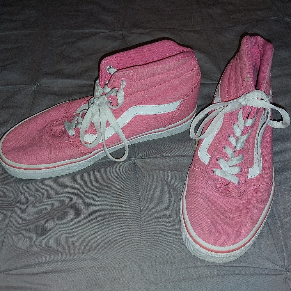 Pink high top vans
